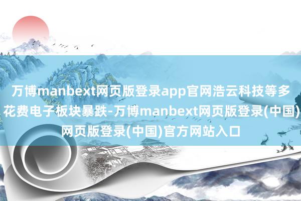 万博manbext网页版登录app官网浩云科技等多股20%跌停;花费电子板块暴跌-万博manbext网页版登录(中国)官方网站入口